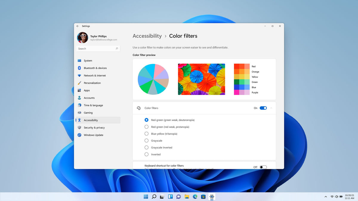Windows 11 Pro – akadálymentességi beállítások