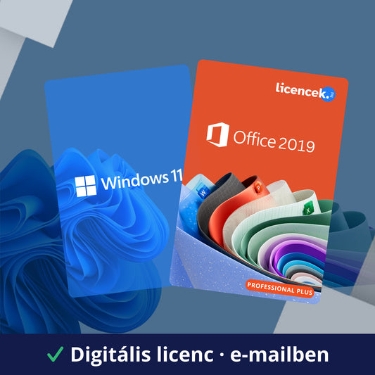 Windows 11 Pro + Office 2019 Professional Plus csomag – termékkép