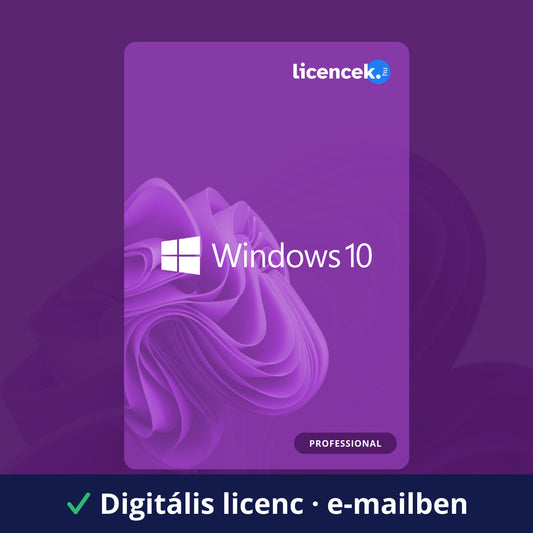 Windows 10 Pro digitális licenc – termékkulcs e-mailben
